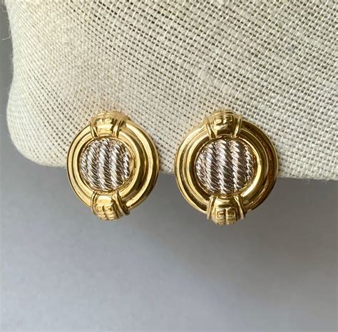 givenchy vintage earrings clip on|givenchy gold earrings vintage.